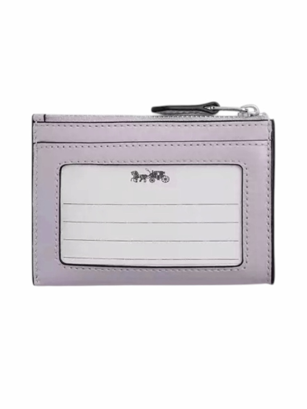 Coach Mini Skinny Leather ID Case In Light Amethyst NWT - Picture 2 of 2